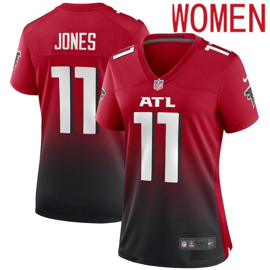 Women Atlanta Falcons 11 Julio Jones Nike Red 2nd Alternate Game NFL Jersey